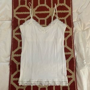 American Eagle White Lace Trim Cami Size L…